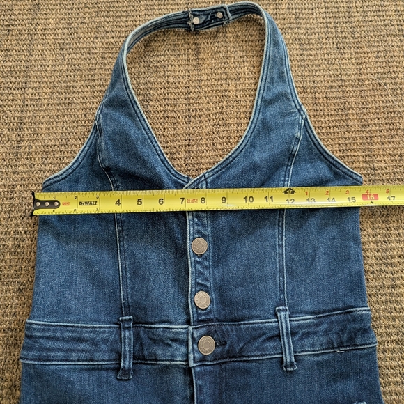 Show Me Your Mumu Fort Worth Jumpsuit Ridge Blue Size Large Missing Belt - Picture 6 of 14